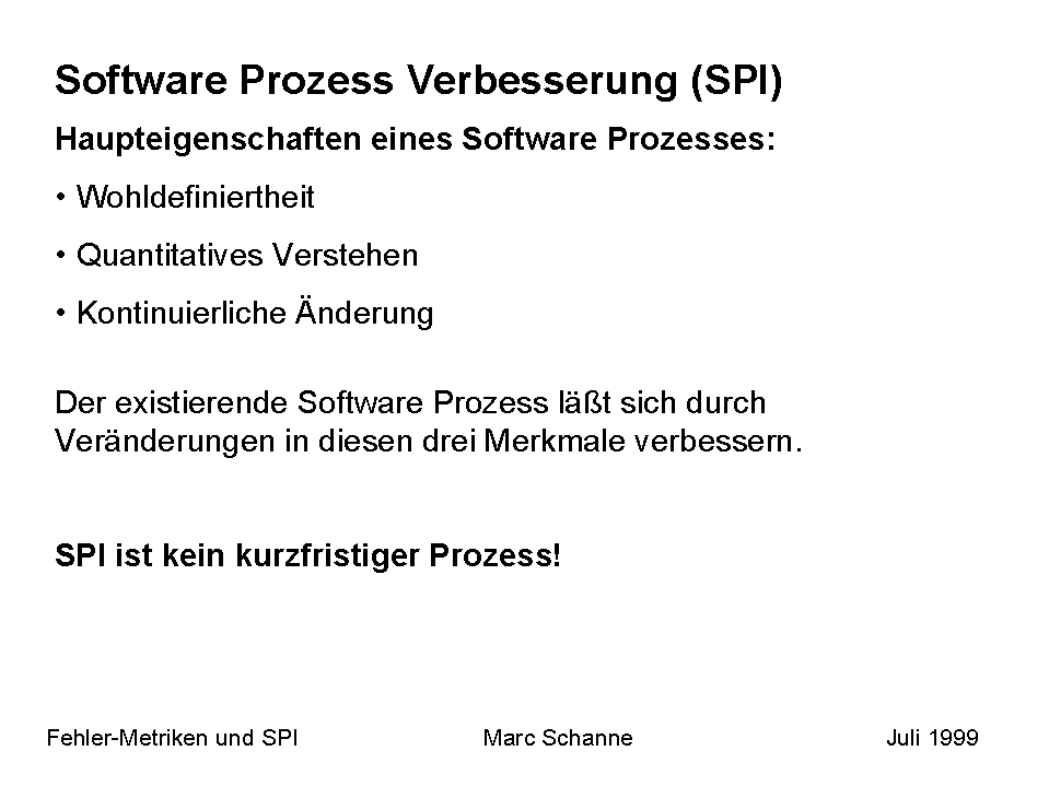 Software Prozess Verbesserung (SPI)